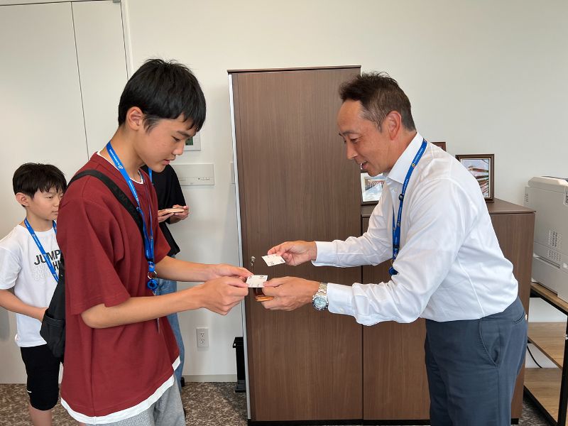 社長との名刺交換